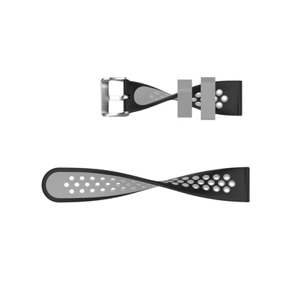 For Huawei Watch Fit 18mm Clasp Style Silicone Two-color Replacement Strap Watchband