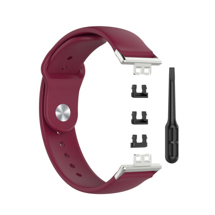 For Huawei Watch Fit 18mm Back Buckle Style Silicone Solid Color Replacement Strap Watchband, EDA001311001A, EDA001311001B, EDA001311001C, EDA001311001D, EDA001311001E, EDA001311001F, EDA001311001G, EDA001311001H, EDA001311001I, EDA001311001J