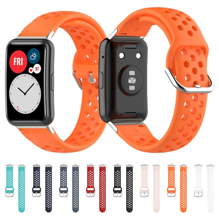 For Huawei Watch Fit 18mm Sport Style Silicone Solid Color Replacement Strap Watchband