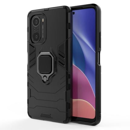 Shockproof PC + TPU Protective Case with Magnetic Ring Holder, For Xiaomi Redmi K40 / K40 Pro