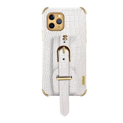 Electroplated TPU Crocodile Pattern Leather Case with Wrist Strap, For iPhone 11 Pro Max, For iPhone 12 mini, For iPhone 12, For iPhone 12 Pro