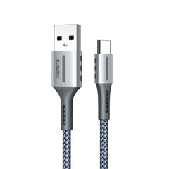 Remax 2.4A Barrett Series Charging Data Cable, Length: 1m, Type-C, 8 Pin