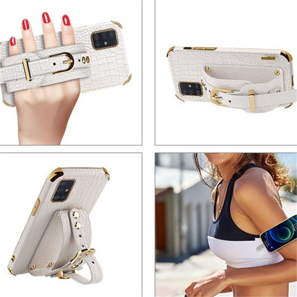 Electroplated TPU Crocodile Pattern Leather Case with Wrist Strap, For Samsung Galaxy A51 4G, For Samsung Galaxy A71 4G, For Samsung Galaxy S20, For Samsung Galaxy S20+
