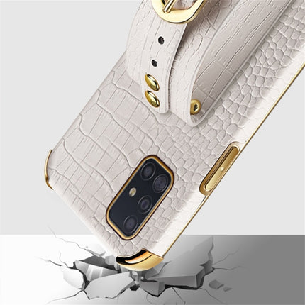 Electroplated TPU Crocodile Pattern Leather Case with Wrist Strap, For Samsung Galaxy A51 4G, For Samsung Galaxy A71 4G, For Samsung Galaxy S20, For Samsung Galaxy S20+
