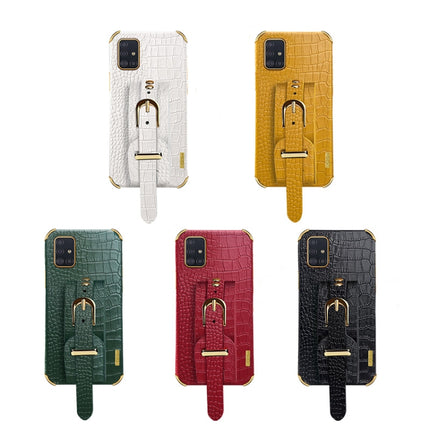 Electroplated TPU Crocodile Pattern Leather Case with Wrist Strap, For Samsung Galaxy A51 4G, For Samsung Galaxy A71 4G, For Samsung Galaxy S20, For Samsung Galaxy S20+