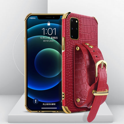 Electroplated TPU Crocodile Pattern Leather Case with Wrist Strap, For Samsung Galaxy A51 4G, For Samsung Galaxy A71 4G, For Samsung Galaxy S20, For Samsung Galaxy S20+
