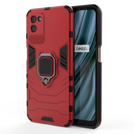 Shockproof PC + TPU Protective Case with Magnetic Ring Holder, For OPPO Realme V11 5G