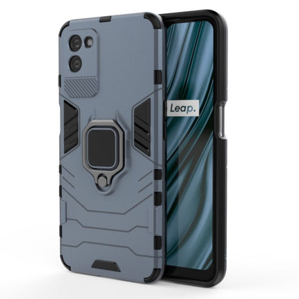 Shockproof PC + TPU Protective Case with Magnetic Ring Holder, For OPPO Realme V11 5G