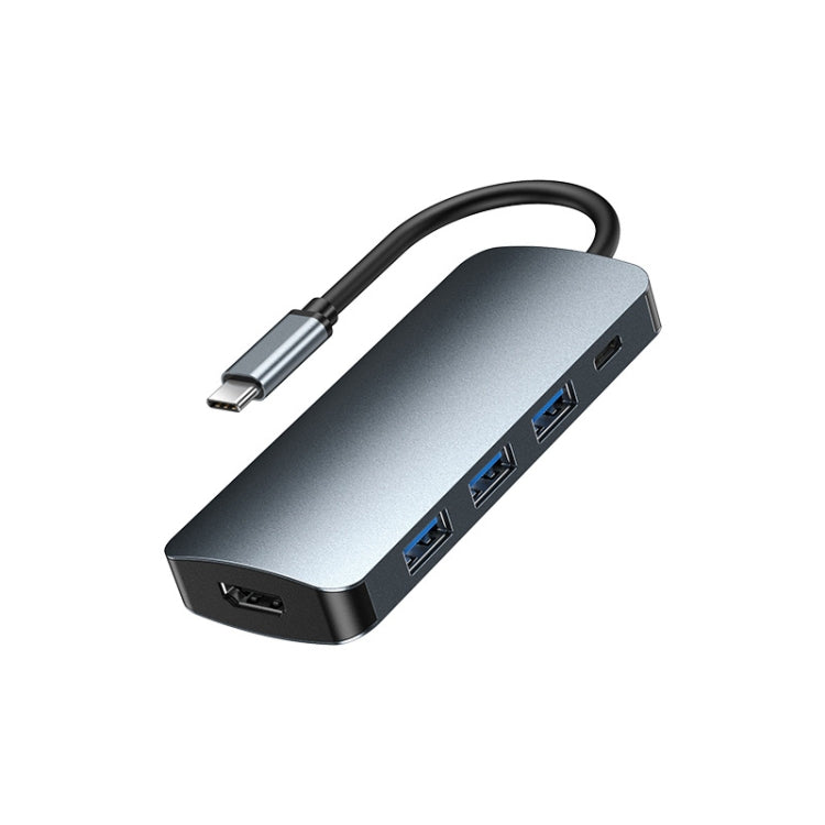Remax RU-U5 5 In1 Multi-function Type-C / USB-C HUB Docking?Station, 5 In1