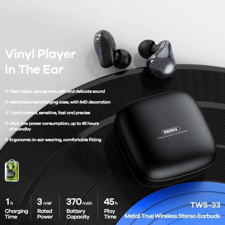 Remax TWS-33 Bluetooth 5.0 Echte kabellose Stereo-Musik-Bluetooth-Kopfhörer