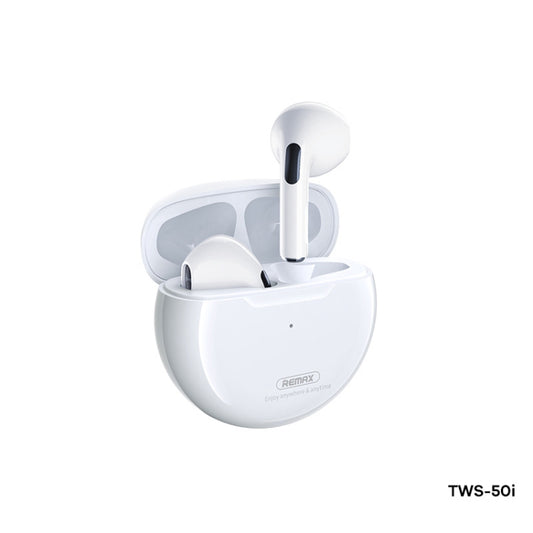 Remax TWS-50i Bluetooth 5.1 True Wirelss Stereo Music Bluetooth Earphone, White