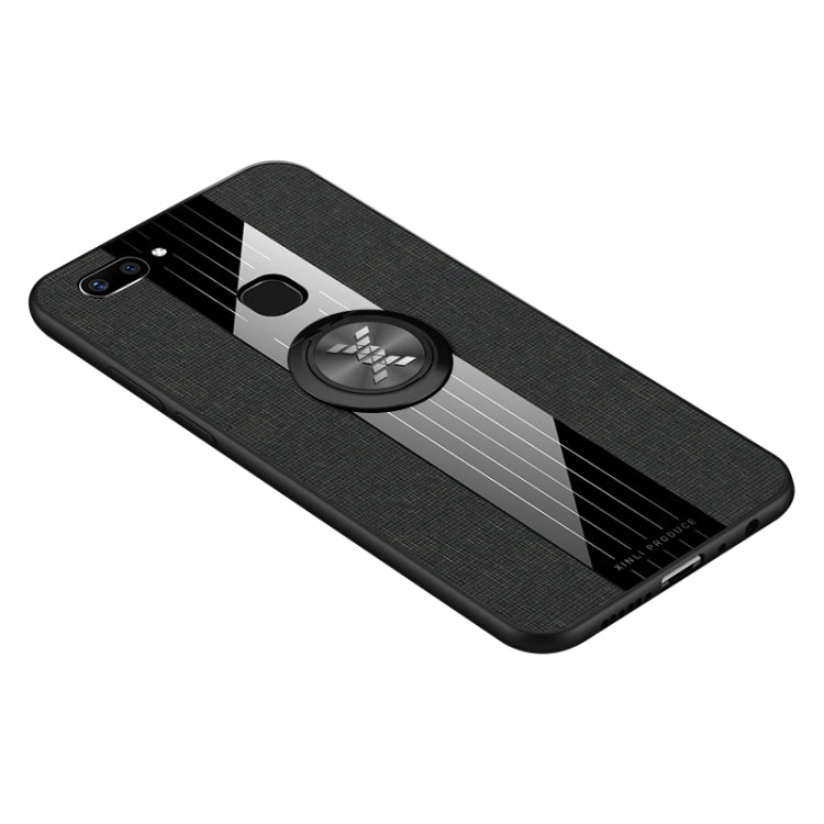 XINLI Stitching Cloth Textue Shockproof TPU Protective Case with Ring Holder, For Vivo X20, For Vivo X21, For Vivo X21i, For Vivo X21UD
