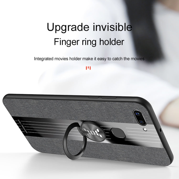 XINLI Stitching Cloth Textue Shockproof TPU Protective Case with Ring Holder, For Vivo X20, For Vivo X21, For Vivo X21i, For Vivo X21UD