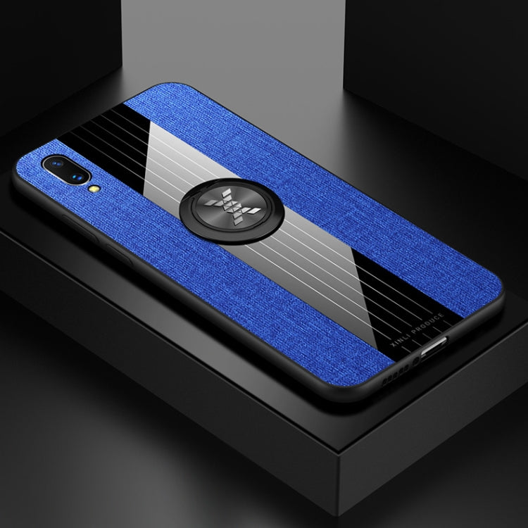 XINLI Stitching Cloth Textue Shockproof TPU Protective Case with Ring Holder, For Vivo X20, For Vivo X21, For Vivo X21i, For Vivo X21UD