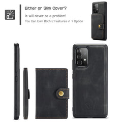 JEEHOOD Retro Magnetic Detachable Protective Case with Wallet & Card Slot & Holder, For Samsung Galaxy A52 5G, For Samsung Galaxy A72 5G, For Samsung Galaxy A12 5G, For Samsung Galaxy A42 5G