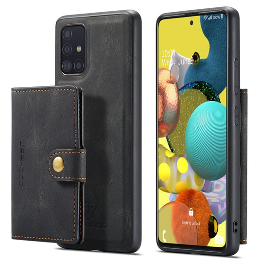 JEEHOOD Retro Magnetic Detachable Protective Case with Wallet & Card Slot & Holder, For Samsung Galaxy A51 5G, For Samsung Galaxy A71 5G