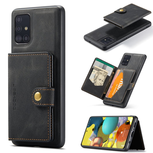 JEEHOOD Retro Magnetic Detachable Protective Case with Wallet & Card Slot & Holder, For Samsung Galaxy A51 5G, For Samsung Galaxy A71 5G