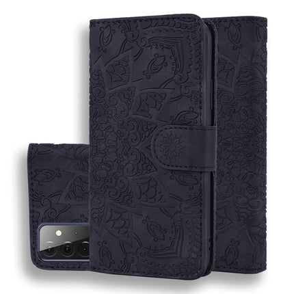 Embossed Sunflower Pattern Horizontal Flip PU Leather Case with Holder & Card Slots & Wallet & Lanyard, For Samsung Galaxy A12, For Samsung Galaxy A52 5G / 4G, For Samsung Galaxy A72 5G / 4G, For SamsungGalaxy A72 5G / 4G
