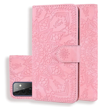 Embossed Sunflower Pattern Horizontal Flip PU Leather Case with Holder & Card Slots & Wallet & Lanyard, For Samsung Galaxy A12, For Samsung Galaxy A52 5G / 4G, For Samsung Galaxy A72 5G / 4G, For SamsungGalaxy A72 5G / 4G