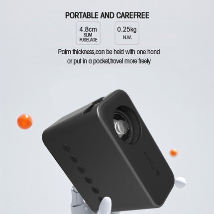 Proyector LED digital portátil de cine en casa T500 1920 x 1080P de 80 lúmenes, HD, sin control remoto ni adaptador, con control remoto y adaptador