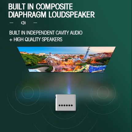 Proyector LED digital portátil de cine en casa T500 1920 x 1080P de 80 lúmenes, HD, sin control remoto ni adaptador, con control remoto y adaptador