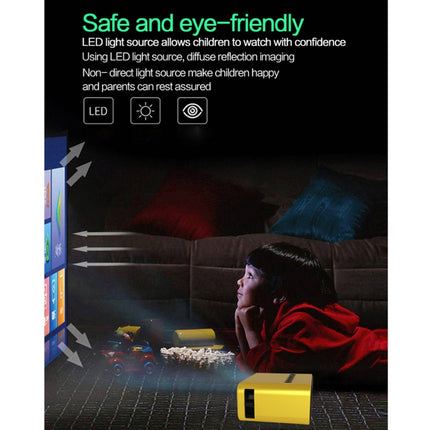 Proyector LED digital portátil de cine en casa T500 1920 x 1080P de 80 lúmenes, HD, sin control remoto ni adaptador, con control remoto y adaptador