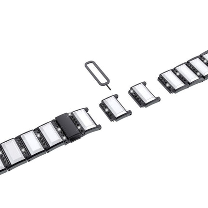 Stainless Steel Diamond Encrusted Replacement Watchbands, For Samsung Galaxy Watch 3 45mm, For Samsung Galaxy Watch Active2 44mm / Watch Active2 40mm / Watch Active, For Samsung Galaxy Watch 3 41mm