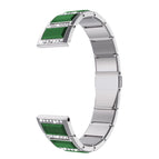 For Samsung Galaxy Watch Active2 44mm / Watch Active2 40mm / Watch Active / Silver+Green