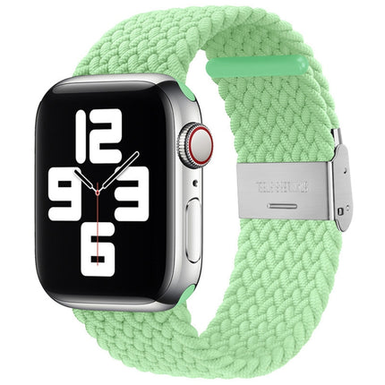 Braided + Stainless Steel Replacement Watchbands For Apple Watch Series 6 & SE & 5 & 4 40mm / 3 & 2 & 1 38mm, For Apple Watch Series 8&7 41mm / SE 2&6&SE&5&4 40mm / 3&2&1 38mm, For Apple Watch Series 7 41mm / 6 & SE & 5 & 4 40mm
