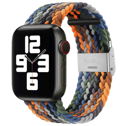 Braided + Stainless Steel Replacement Watchbands For Apple Watch Series 6 & SE & 5 & 4 40mm / 3 & 2 & 1 38mm, For Apple Watch Series 8&7 41mm / SE 2&6&SE&5&4 40mm / 3&2&1 38mm, For Apple Watch Series 7 41mm / 6 & SE & 5 & 4 40mm