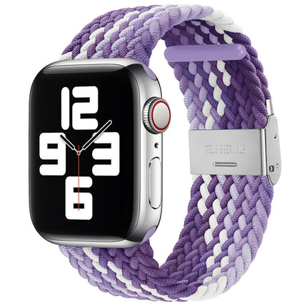 Braided + Stainless Steel Replacement Watchbands For Apple Watch Series 6 & SE & 5 & 4 40mm / 3 & 2 & 1 38mm, For Apple Watch Series 8&7 41mm / SE 2&6&SE&5&4 40mm / 3&2&1 38mm, For Apple Watch Series 7 41mm / 6 & SE & 5 & 4 40mm