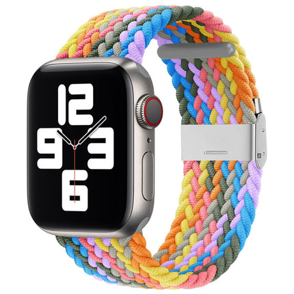 Braided + Stainless Steel Replacement Watchbands For Apple Watch Series 6 & SE & 5 & 4 40mm / 3 & 2 & 1 38mm, For Apple Watch Series 8&7 41mm / SE 2&6&SE&5&4 40mm / 3&2&1 38mm, For Apple Watch Series 7 41mm / 6 & SE & 5 & 4 40mm
