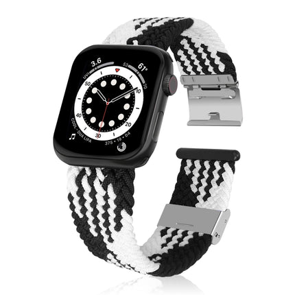 Braided + Stainless Steel Replacement Watchbands For Apple Watch Series 6 & SE & 5 & 4 40mm / 3 & 2 & 1 38mm, For Apple Watch Series 8&7 41mm / SE 2&6&SE&5&4 40mm / 3&2&1 38mm, For Apple Watch Series 7 41mm / 6 & SE & 5 & 4 40mm