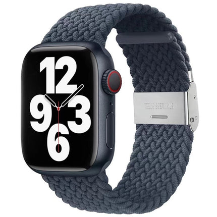 Braided + Stainless Steel Replacement Watchbands For Apple Watch Series 6 & SE & 5 & 4 40mm / 3 & 2 & 1 38mm, For Apple Watch Series 8&7 41mm / SE 2&6&SE&5&4 40mm / 3&2&1 38mm, For Apple Watch Series 7 41mm / 6 & SE & 5 & 4 40mm