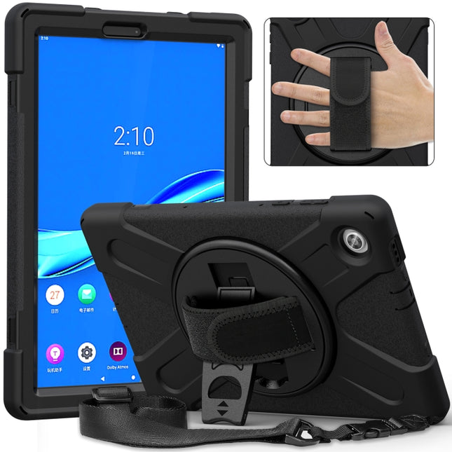 Shockproof Colorful Silicone + PC Protective Case with Holder & Hand Grip Strap & Shoulder Strap, For Lenovo Tab M10 HD 2nd Gen TB-X306X