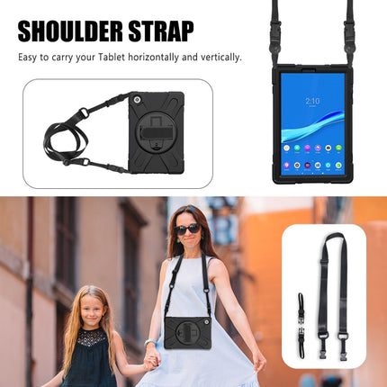 Shockproof Colorful Silicone + PC Protective Case with Holder & Hand Grip Strap & Shoulder Strap, For Lenovo Tab M10 HD 2nd Gen TB-X306X