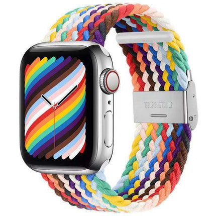 Braided + Stainless Steel Replacement Watchbands For Apple Watch Series 6 & SE & 5 & 4 44mm / 3 & 2 & 1 42mm, For Apple Watch Ultra 49mm / Series 8&7 45mm / SE 2&6&SE&5&4 44mm / 3&2&1 42mm, For Apple Watch Series 7 45mm / 6 & SE & 5 & 4 44mm