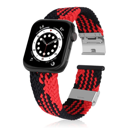 Braided + Stainless Steel Replacement Watchbands For Apple Watch Series 6 & SE & 5 & 4 44mm / 3 & 2 & 1 42mm, For Apple Watch Series 7 45mm / 6 & SE & 5 & 4 44mm / 3 & 2 & 1 42mm
