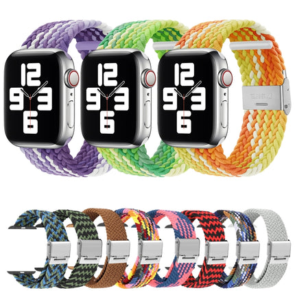 Braided + Stainless Steel Replacement Watchbands For Apple Watch Series 6 & SE & 5 & 4 44mm / 3 & 2 & 1 42mm, For Apple Watch Series 7 45mm / 6 & SE & 5 & 4 44mm / 3 & 2 & 1 42mm