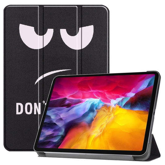 Funda de piel sintética y policarbonato con tapa horizontal con dibujo en color, soporte plegable en tres posiciones y función de suspensión/activación, para iPad Pro 11 (2021)