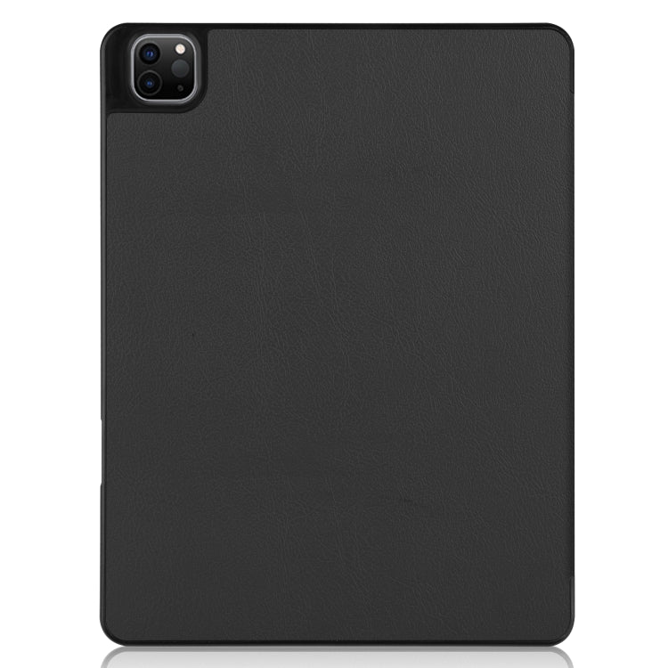 Horizontale Klapphülle aus TPU + PU-Leder mit Wabenstruktur, dreifach klappbarer Halterung und Schlaf-/Weckfunktion sowie Stiftfach, für iPad Pro 12.9 2022/2021
