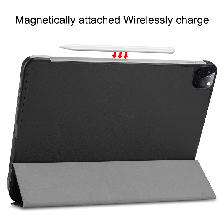 Funda de piel sintética con tapa horizontal y textura Custer con soporte plegable en tres posiciones y función de suspensión/activación para iPad Pro 11 (2021)