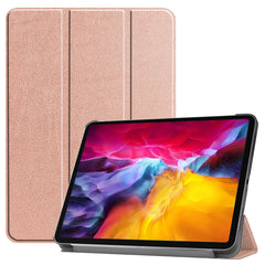 Custer Texture Horizontal Flip PU Leather Case with Three-folding Holder & Sleep / Wake-up Function, For iPad Pro 11 (2021)