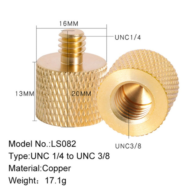 BEXIN LS082 2 PCS 3/8 inch Female Thread to 1/4 inch Male Conversion Screws, LS082