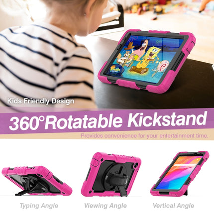Shockproof Colorful Silicone + PC Protective Case with Holder & Shoulder Strap & Hand Strap, For Huawei MatePad T8
