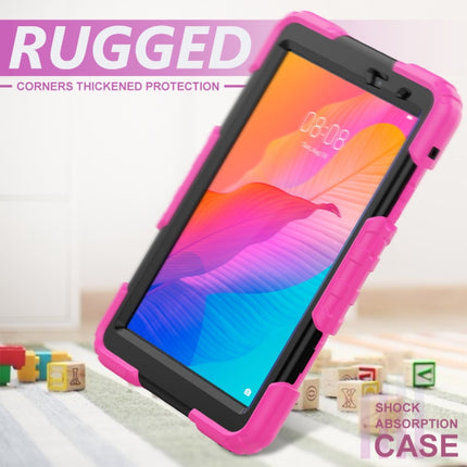 Shockproof Colorful Silicone + PC Protective Case with Holder & Shoulder Strap & Hand Strap, For Huawei MatePad T8