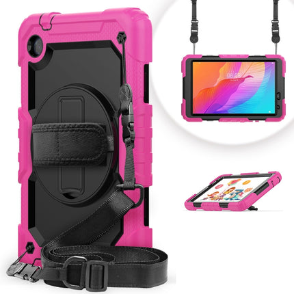 Shockproof Colorful Silicone + PC Protective Case with Holder & Shoulder Strap & Hand Strap, For Huawei MatePad T8