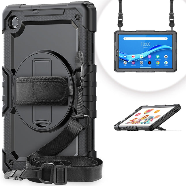 Shockproof Colorful Silicone + PC Protective Case with Holder & Shoulder Strap & Hand Strap, For Lenovo Tab M10 FHD Plus, For Huawei MatePad T8