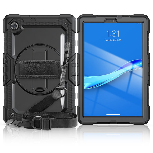 Shockproof Colorful Silicone + PC Protective Case with Holder & Shoulder Strap & Hand Strap, For Lenovo Tab M10 FHD Plus, For Huawei MatePad T8