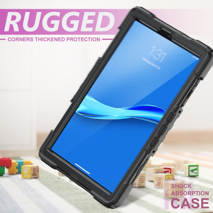 Shockproof Colorful Silicone + PC Protective Case with Holder & Shoulder Strap & Hand Strap, For Huawei MediaPad T5, For Huawei MatePad T8, For Lenovo Tab M10 FHD Plus